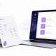 Stack of business invoices transforming into digital delivery — illustrating outsourced invoice mailing services for UK businesses