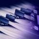 Document mailing services for UK organisations, navy and purple abstract envelope and digital delivery graphic