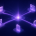 Abstract navy and purple graphic representing a multichannel communication platform